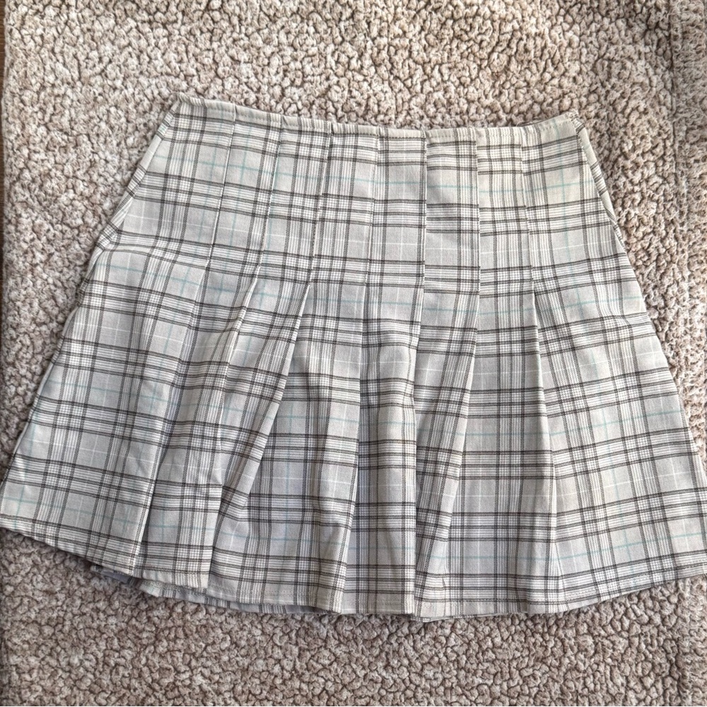 Windsor Brown Plaid Skater Skirt